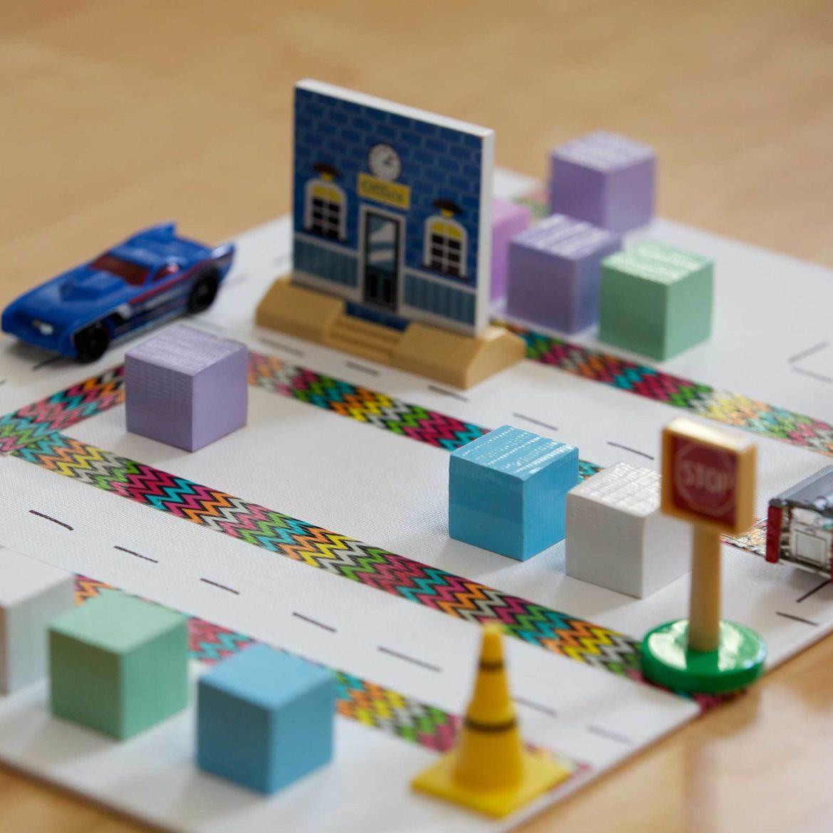 Make a kids' neighborhood with Duck Tape