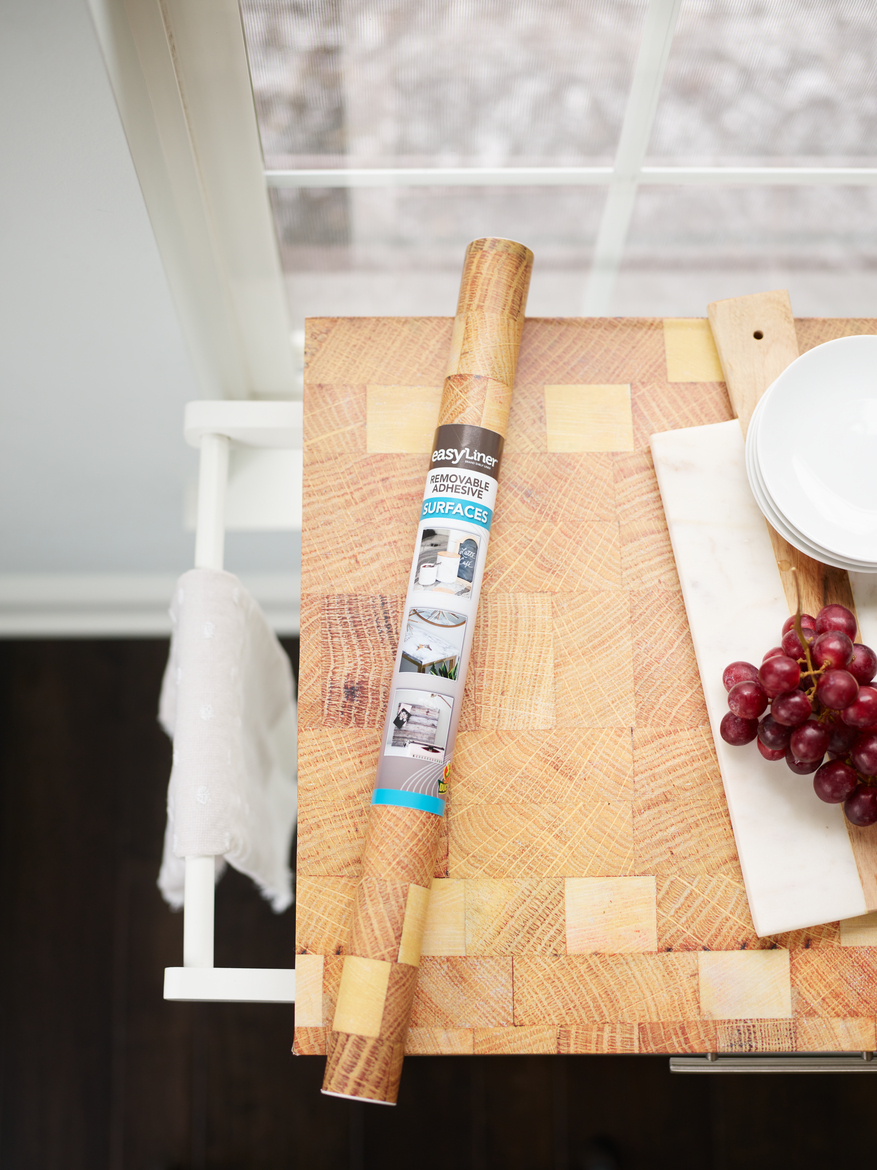 Adhesive Butcher Block Shelf Liner