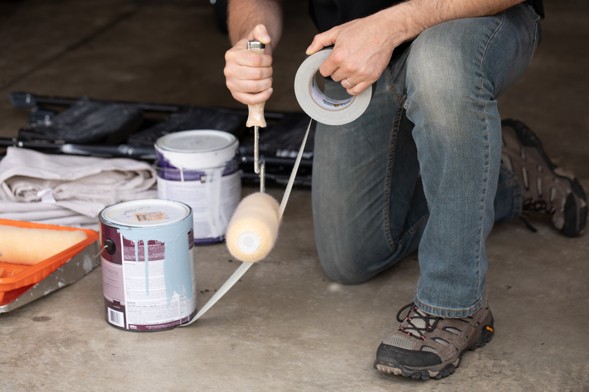 Duck Tape Hack - Clean Paint Roller