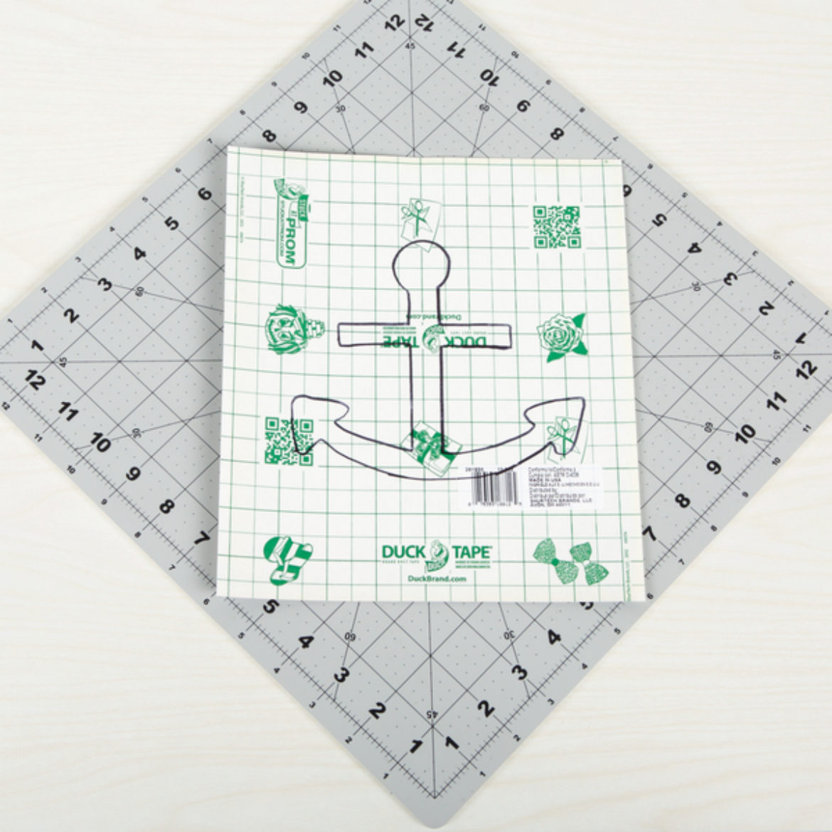 Anchor drawn on a Duck Tape sheet