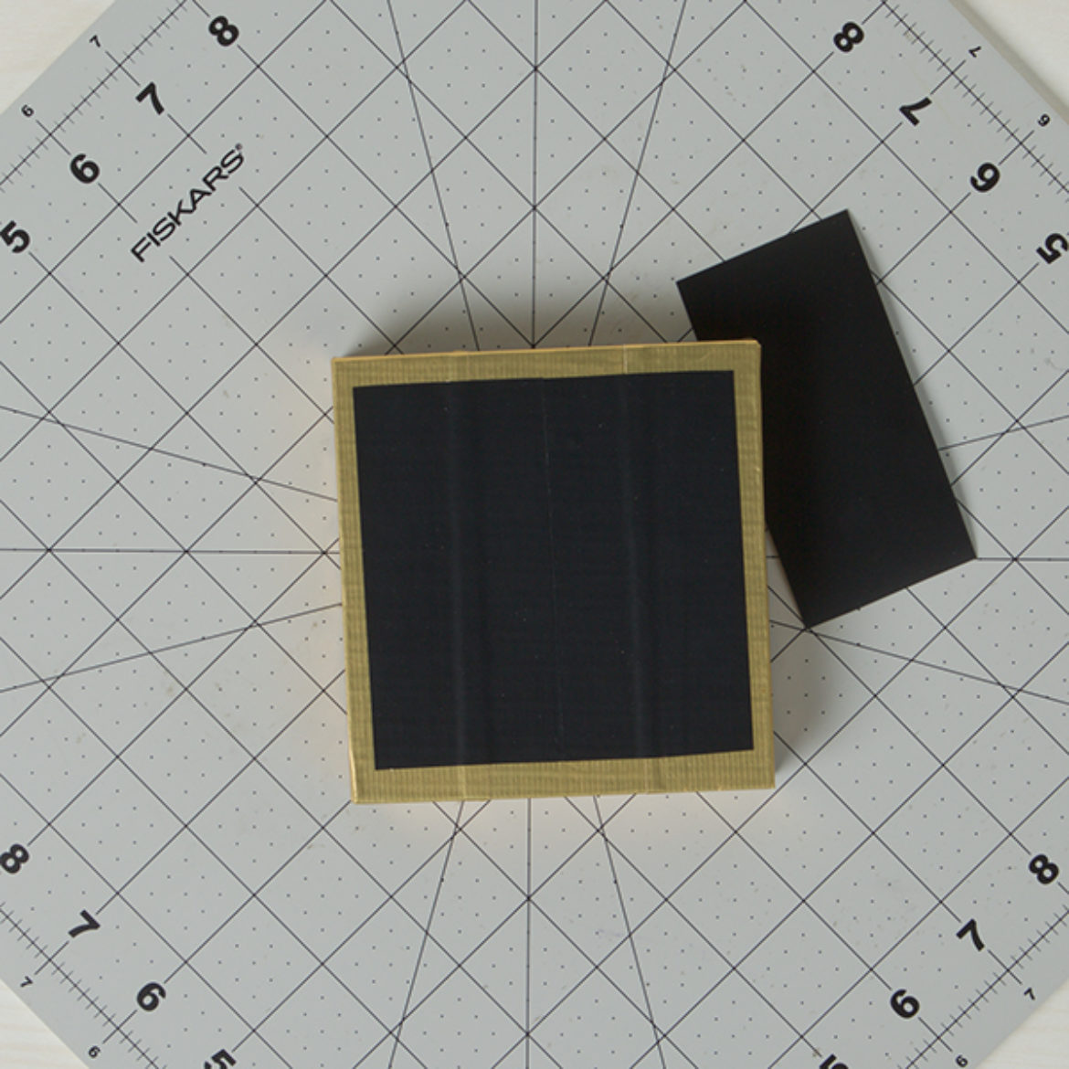 Cover the face of 1 block with Duck Chalkboard Tape