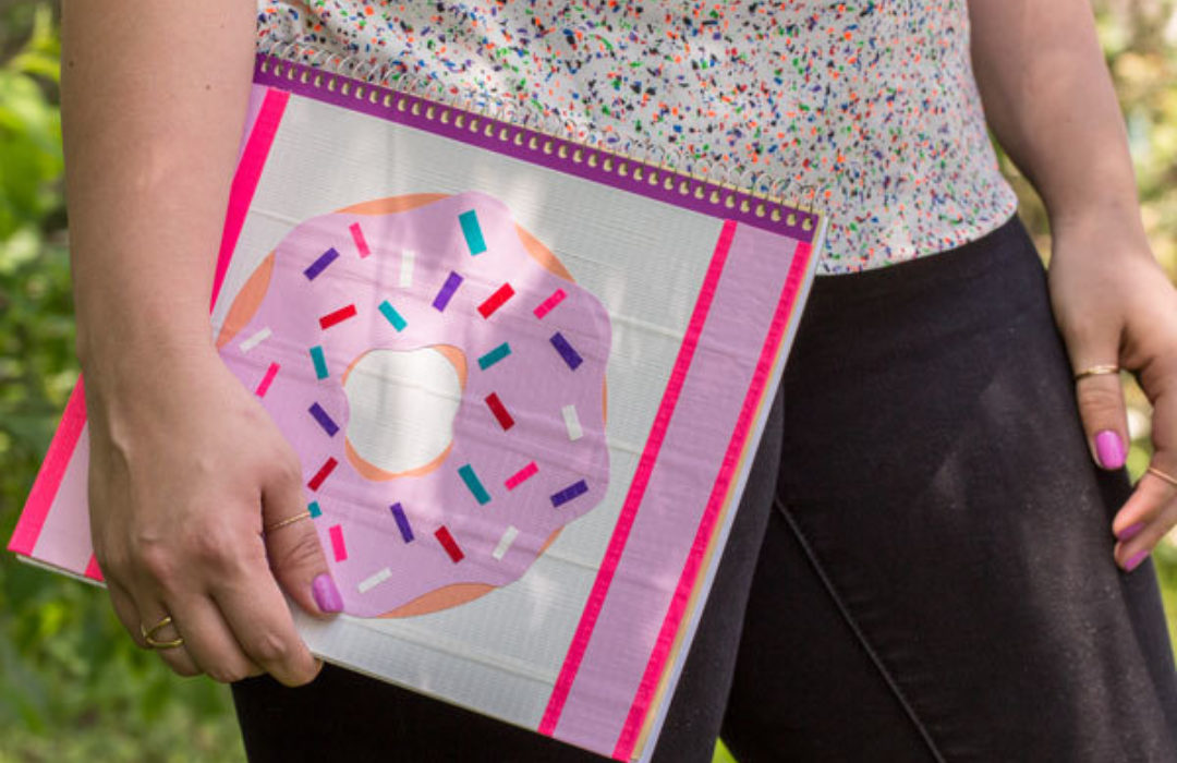 Completed Duck Tape® Donut Notebook