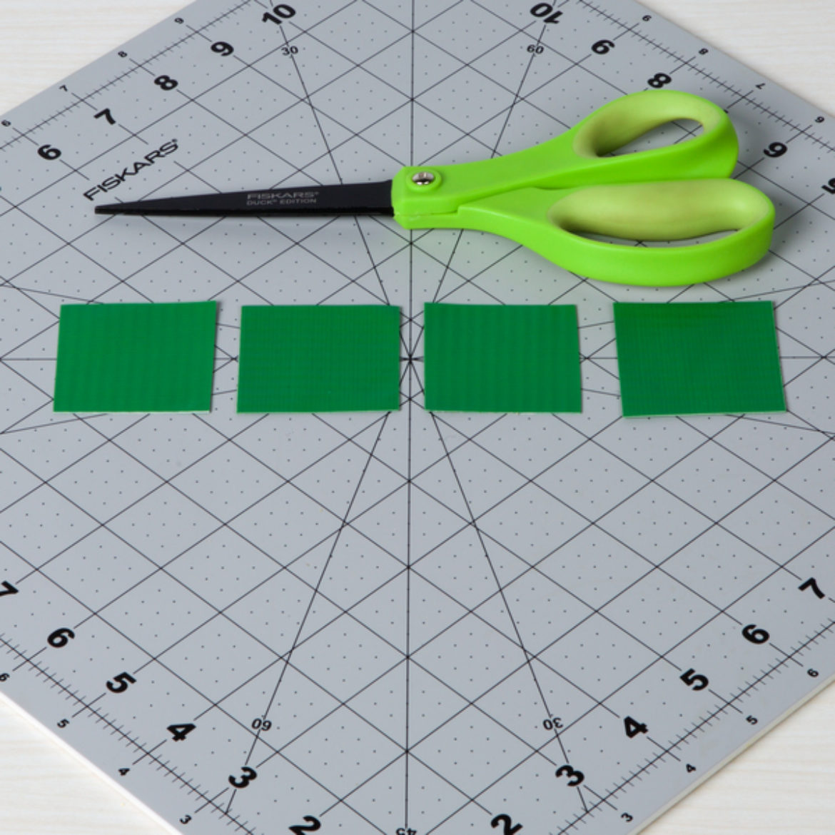 Strip from previous step cut into 4 equal squares