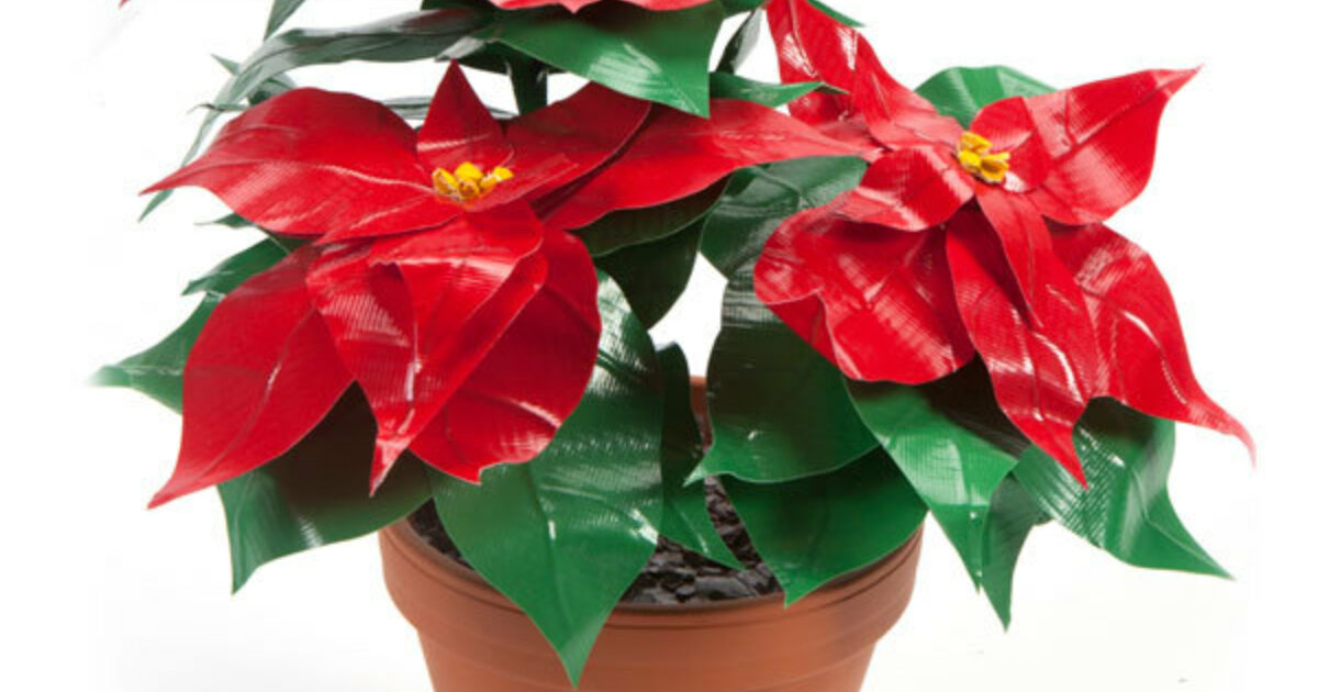 Holiday Red Poinsettia Washi Tape
