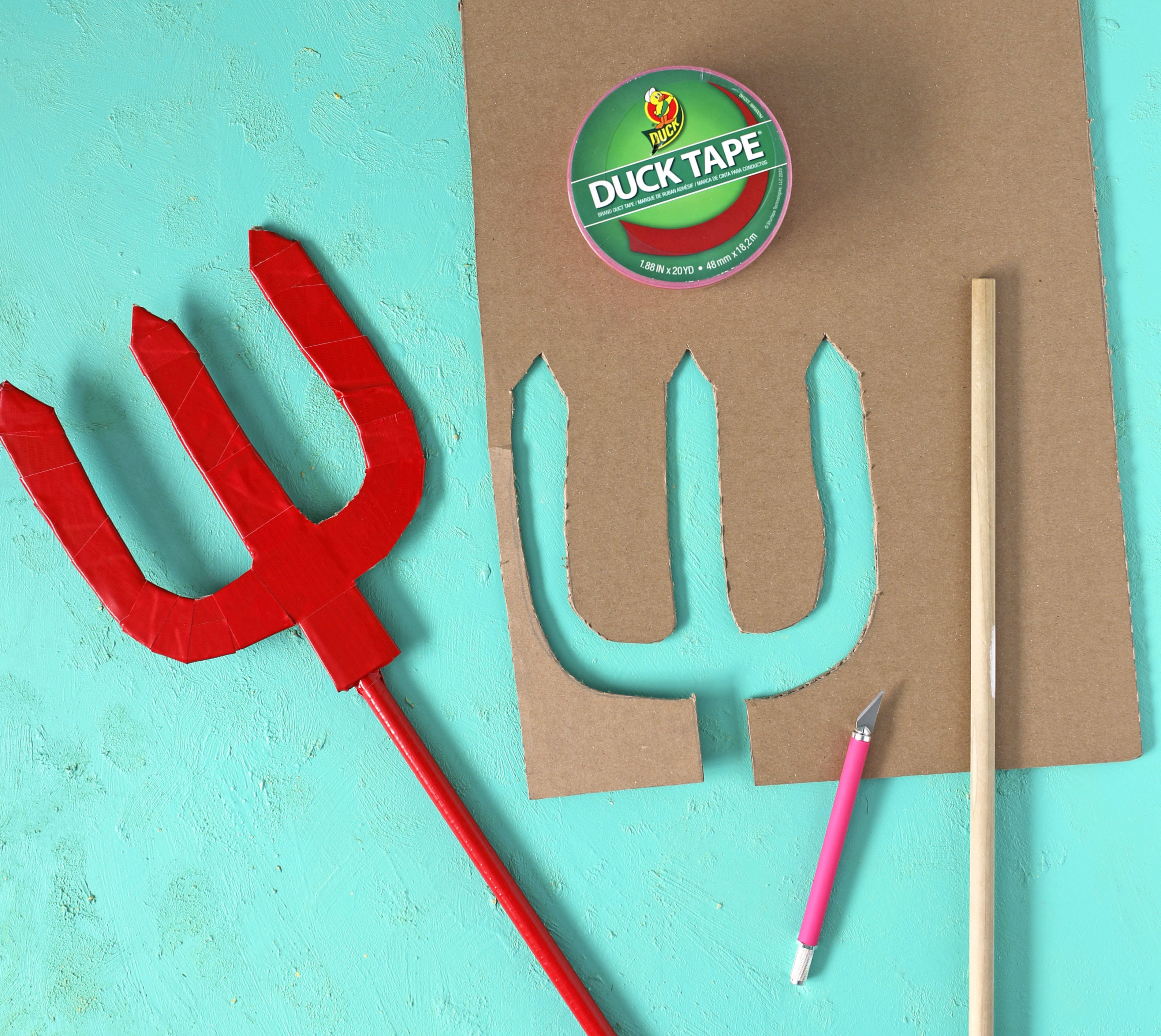 Duck tape pitch fork
