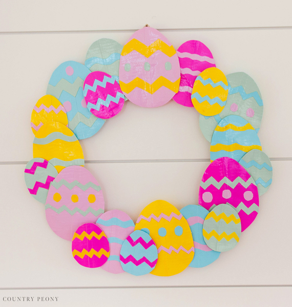 Duck Tape Easter Egg Wreath - Feature