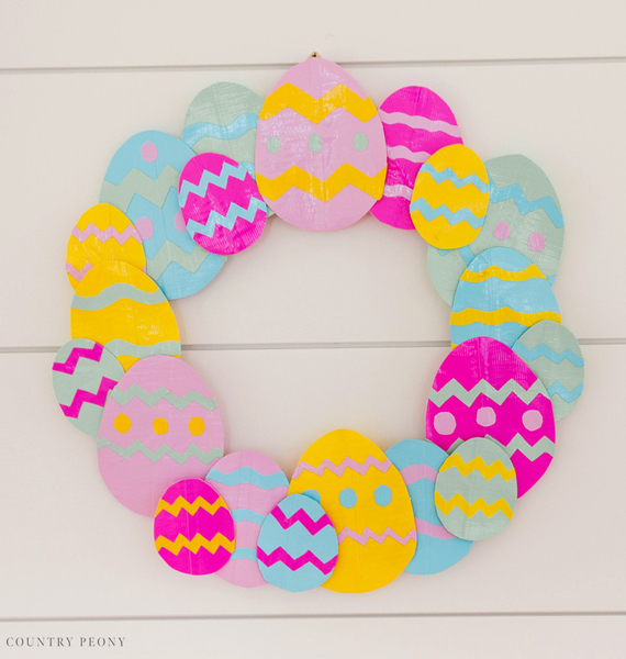 How-To: Duck Tape® Easter Egg Wreath