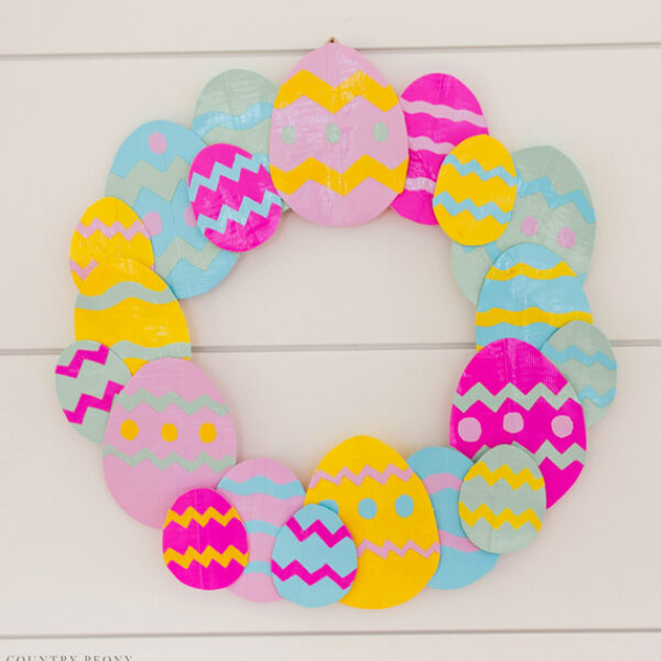 Duck Tape Easter Egg Wreath - Feature