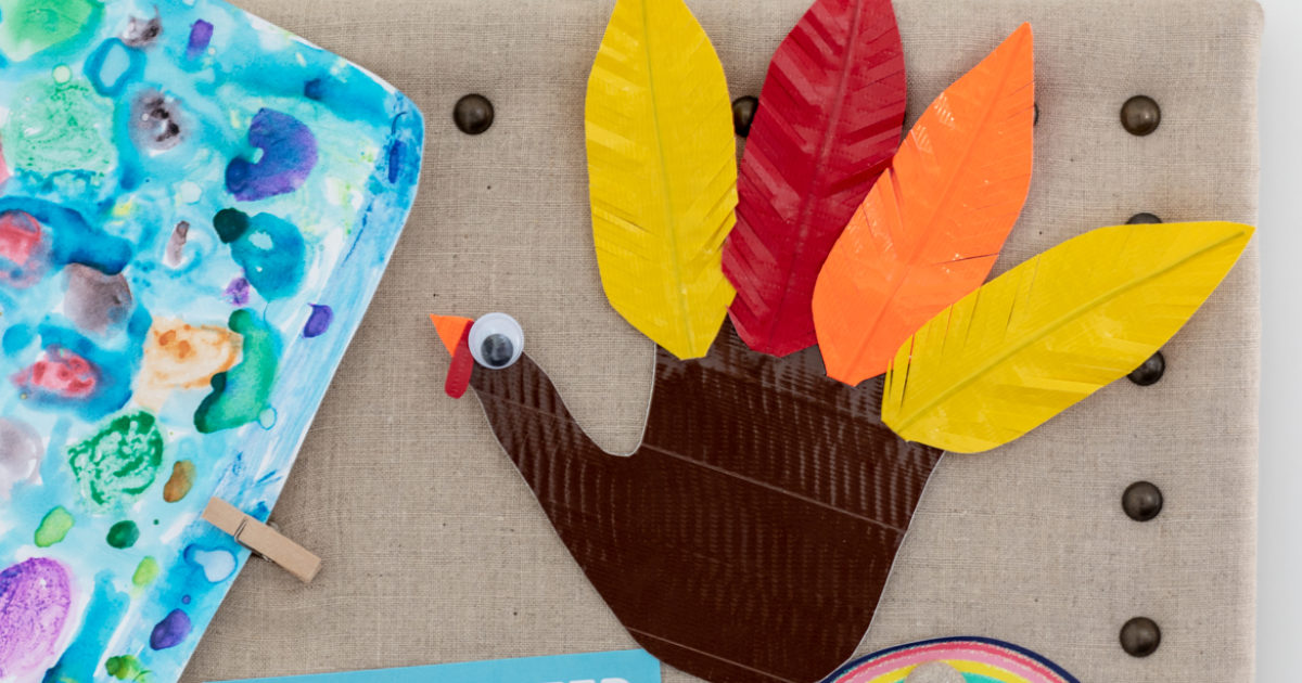 How To Make a Duck Tape Turkey Handprint for Thanksgiving | Duck Brand