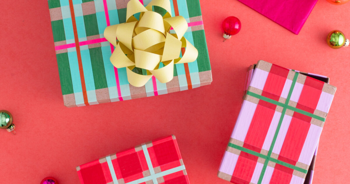 How to Make Suitcase Gift Wrap with Duck Tape - Morena's Corner
