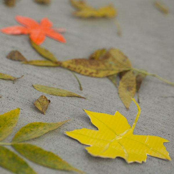 Completed Duck Tape® Leaf Decoration