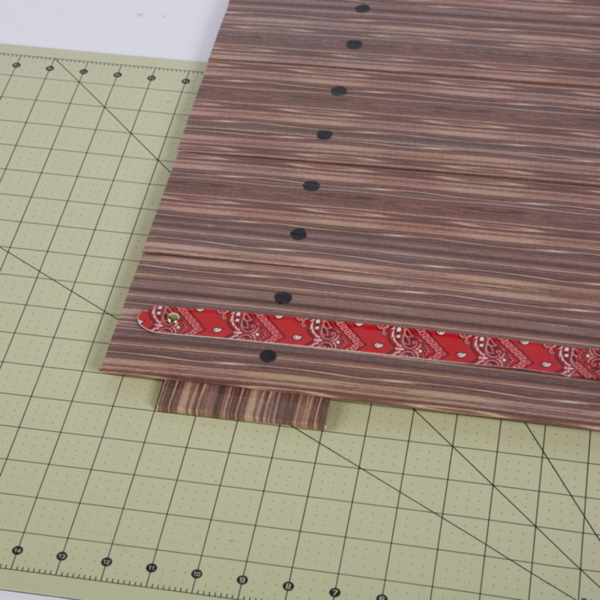 Strips made in the previous step attached to the center of the boards made in steps 1-3