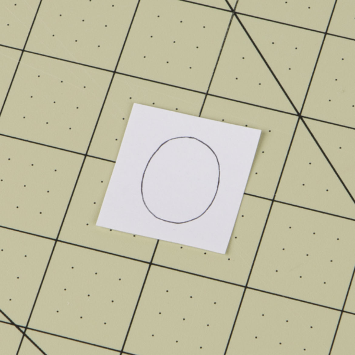 oval shape drawn onto poster board