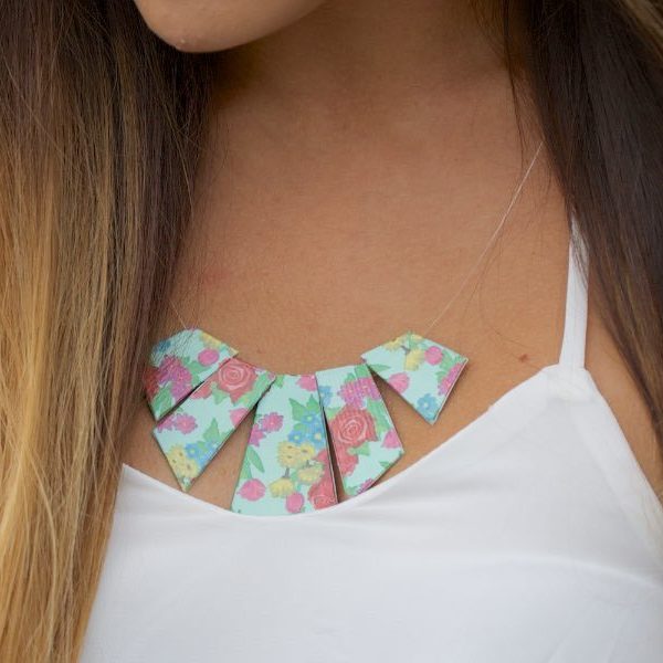 Duck Tape Crafts How To Make A Geometric Necklace With Laur Diy