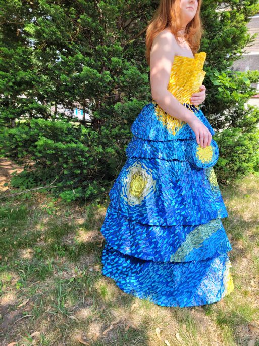 Kitchener teen creates intricate prom dress out of duct tape